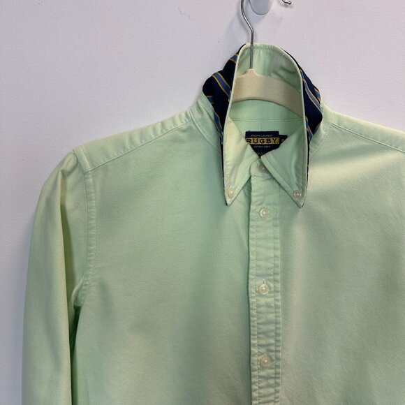 Rugby Ralph Lauren OCBD Button Down Shirt Green Size 2 - Picture 5 of 12